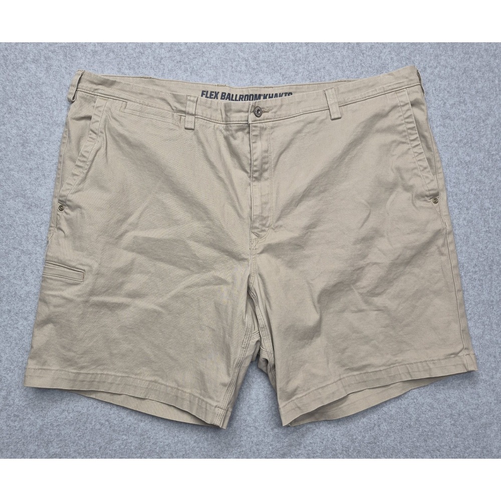 Duluth Trading Co Shorts Mens 46 Tan Beige Flex Ballroom Khakis Chino Work